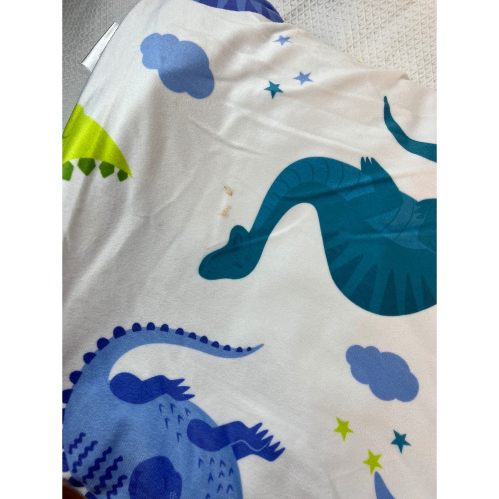 Sweetzer & Orange CareHug Kids Weighted Blanket 5 lbs Sleepy Dinosaurs Blue - Picture 4 of 4